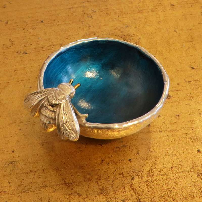 Turquoise Bee Trinket Dish